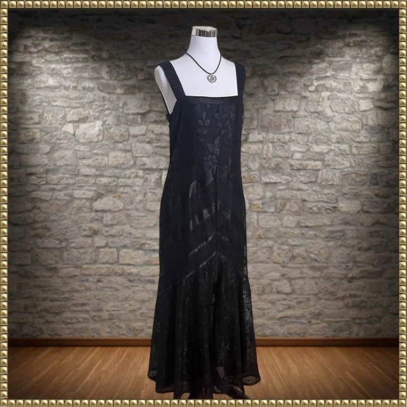 Damianou Black Shimmery Sleeveless Dress Size Medium - Picture 1 of 13